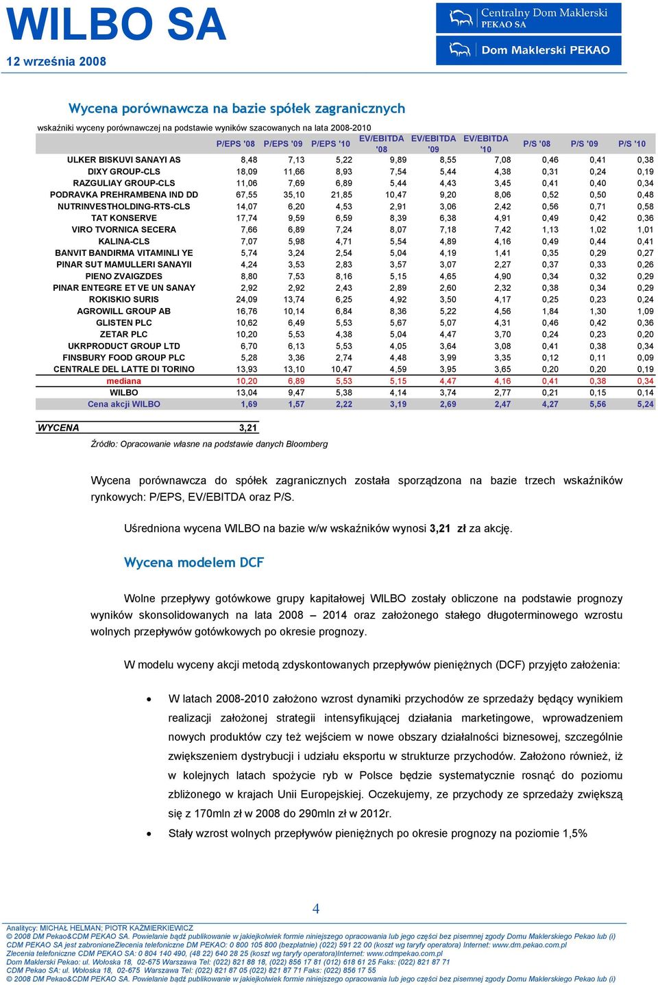 4,43 3,45 0,41 0,40 0,34 PODRAVKA PREHRAMBENA IND DD 67,55 35,10 21,85 10,47 9,20 8,06 0,52 0,50 0,48 NUTRINVESTHOLDING-RTS-CLS 14,07 6,20 4,53 2,91 3,06 2,42 0,56 0,71 0,58 TAT KONSERVE 17,74 9,59