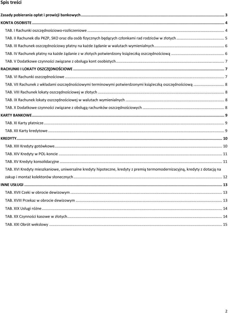 .. RACHUNKI I LOKATY OSZCZĘDNOŚCIOWE... TAB. VI Rachunki oszczędnościowe... TAB. VII Rachunek z wkładami oszczędnościowymi terminowymi potwierdzonymi książeczką oszczędnościową... TAB. VIII Rachunek lokaty oszczędnościowej w złotych.