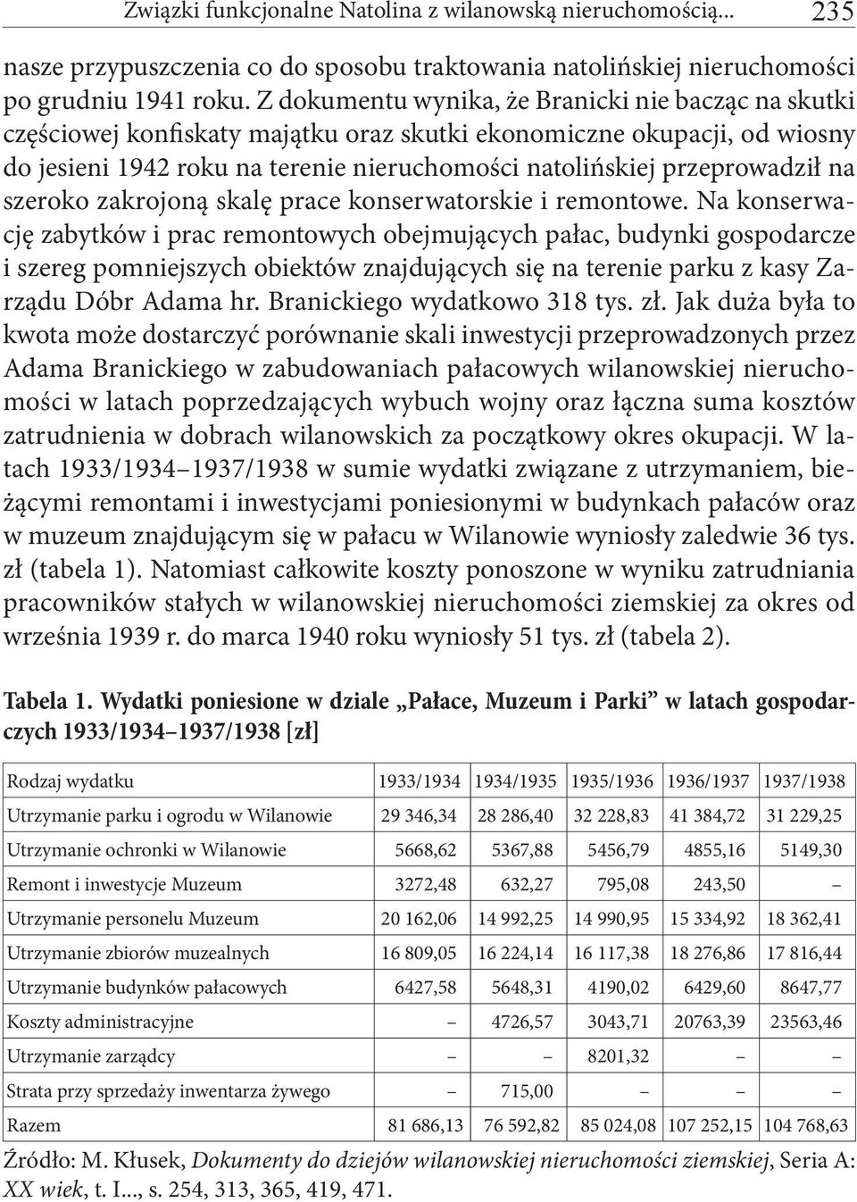 na szeroko zakrojoną skalę prace konserwatorskie i remontowe.