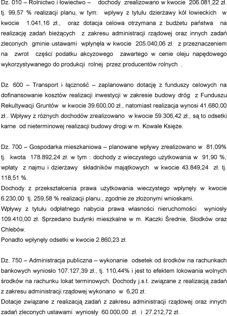 z przeznaczeniem na zwrot części podatku akcyzowego zawartego w cenie oleju napędowego wykorzystywanego do produkcji rolnej przez producentów rolnych. Dz.