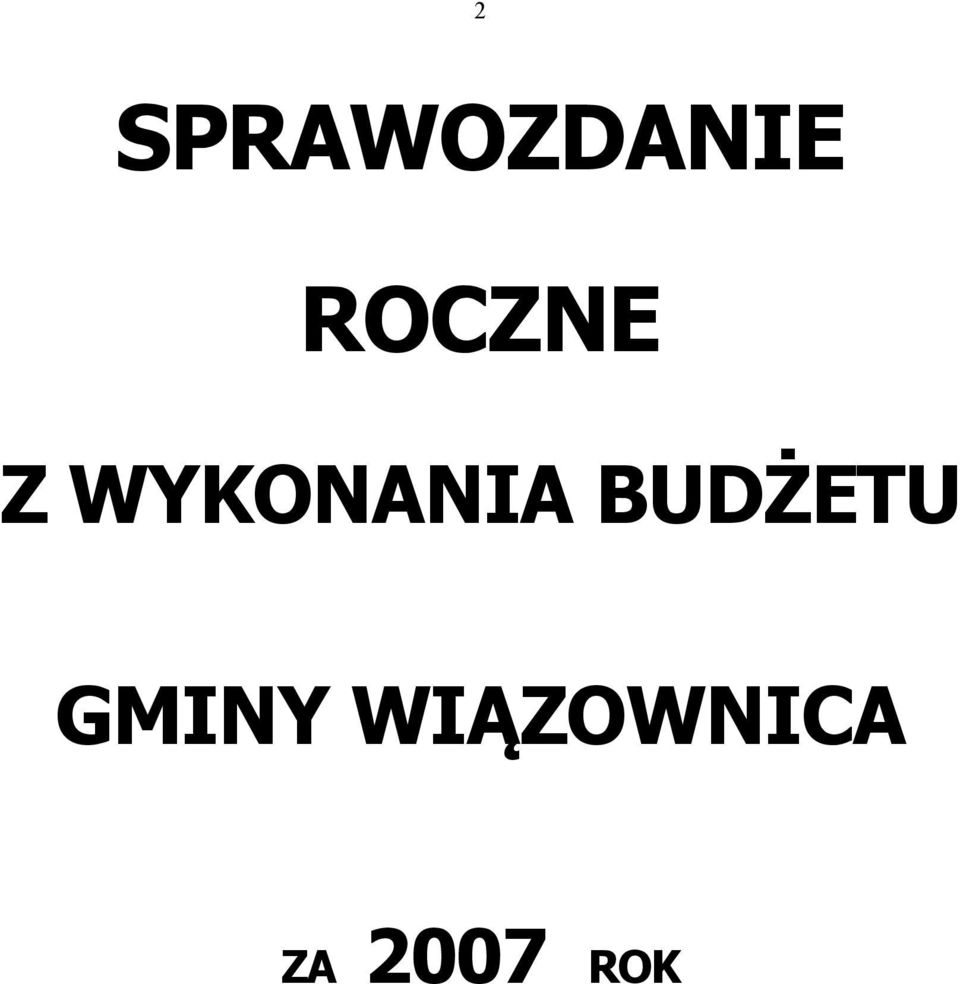 WYKONANIA BUDŻETU