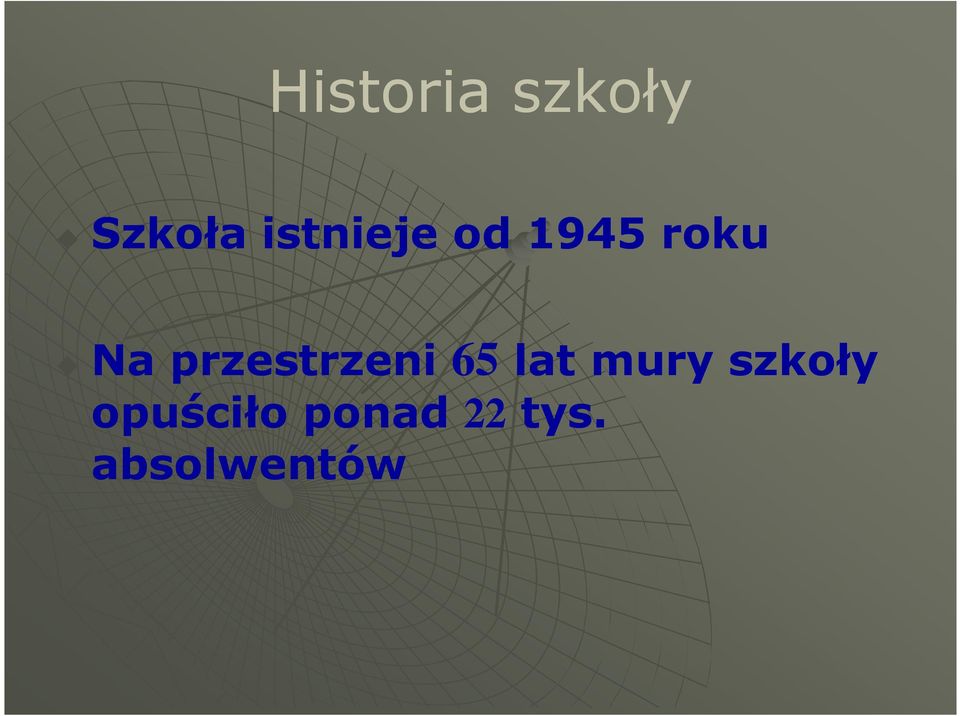 przestrzeni 65 lat mury