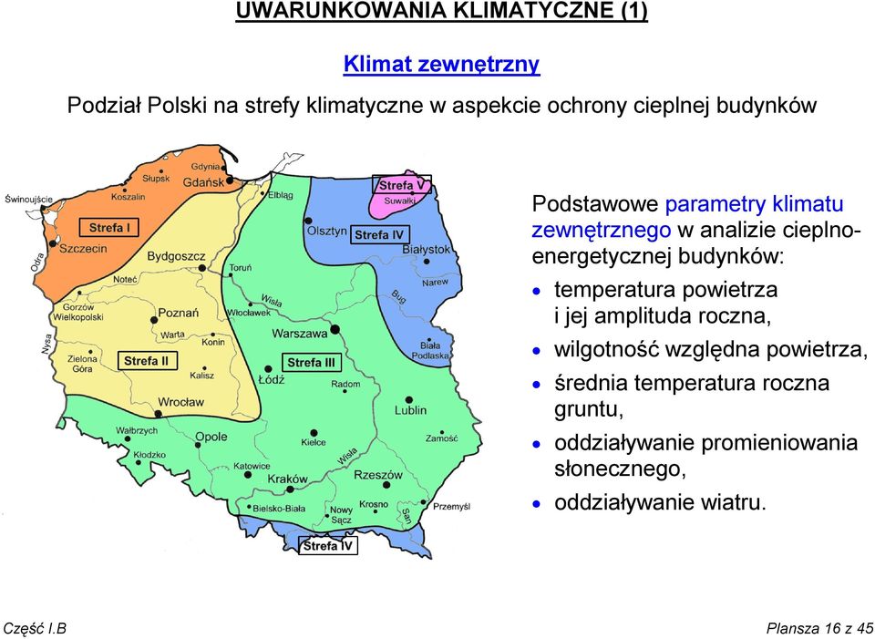 budynków: temperatura powietrza i jej amplituda roczna, wilgotność względna powietrza, średnia