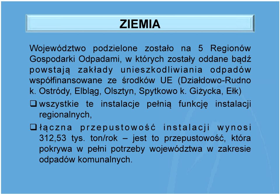 Ostródy, Elbląg, Olsztyn, Spytkowo k.