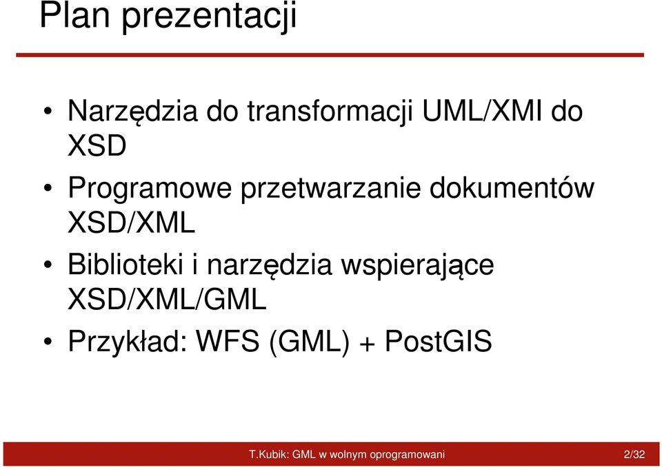Biblioteki i narzędzia wspierające XSD/XML/GML