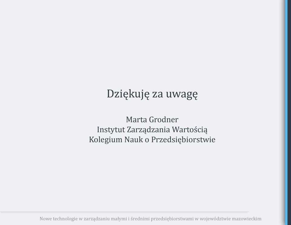 Przedsiębiorstwie Nowe technologie w