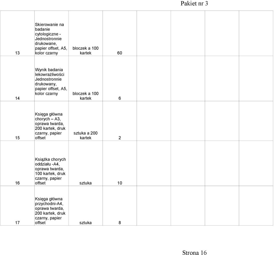 A3, oprawa twarda, 200, druk czarny, papier sztuka a 200 15 offset 2 Książka chorych oddziału -A4, oprawa twarda, 100, druk