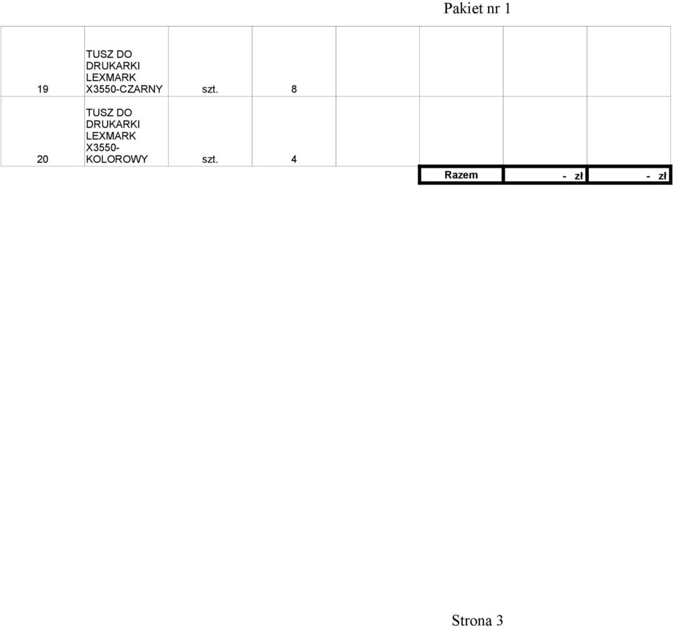 8 TUSZ DO DRUKARKI LEXMARK