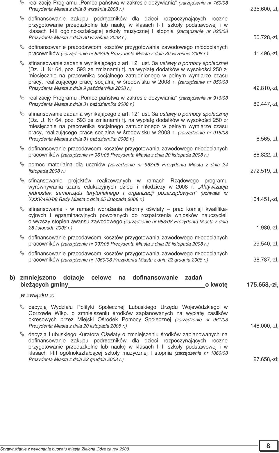 stopnia (zarzdzenie nr 825/08 Prezydenta Miasta z dnia 30 wrzenia 2008 r.