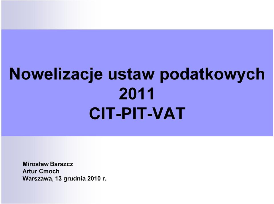 CIT-PIT-VAT Mirosław