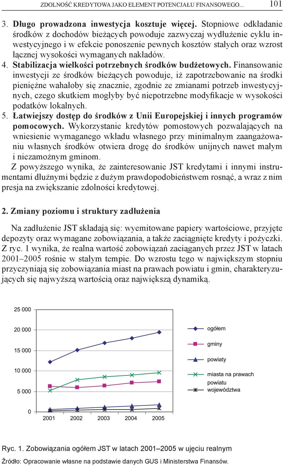 4. Stabilizacja wielkości potrzebnych środków budżetowych.