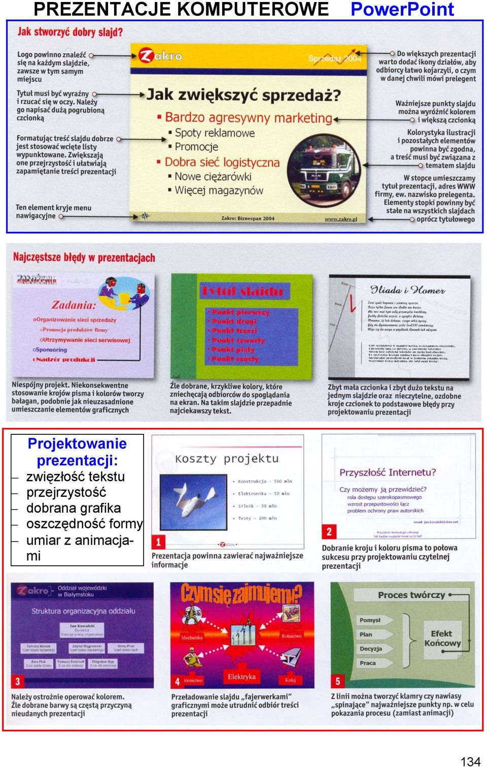 tekstu przejrzystość dobrana grafika