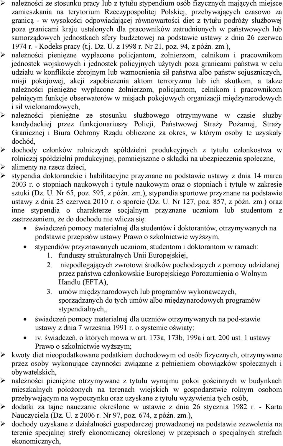 ustawy z dnia 26 czerwca 1974 r. - Kodeks pracy (t.j. Dz. U. z 1998 r. Nr 21, poz. 94, z późn. zm.