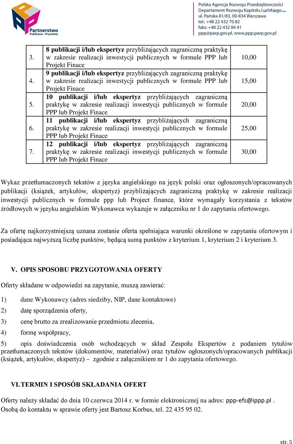 11 publikacji i/lub ekspertyz przybliżających zagraniczną PPP lub 12 publikacji i/lub ekspertyz przybliżających zagraniczną PPP lub 10,00 15,00 20,00 25,00 30,00 Wykaz przetłumaczonych tekstów z