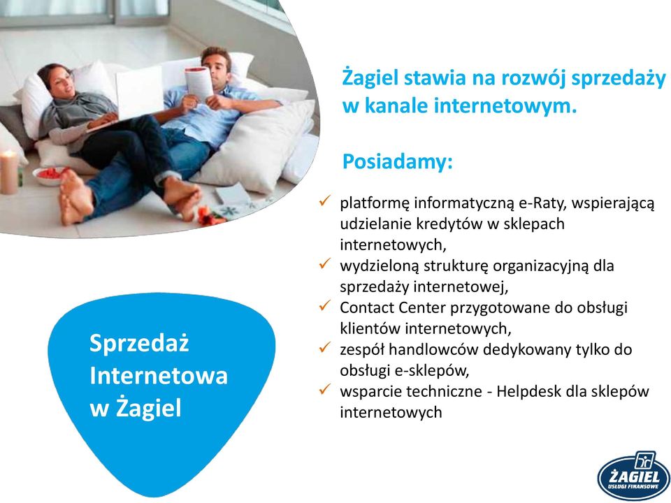 sklepach internetowych, wydzieloną strukturę organizacyjną dla sprzedaży internetowej, Contact Center