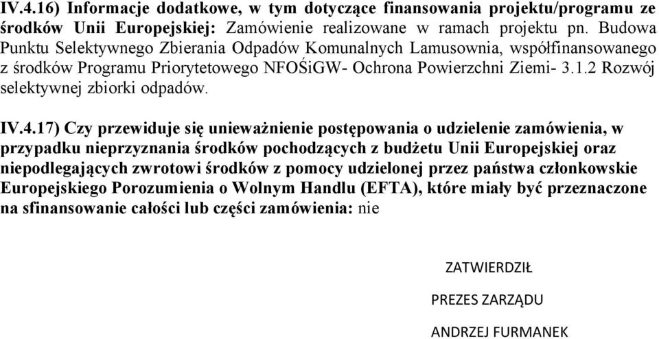 2 Rozwój selektywnej zbiorki odpadów. IV.4.