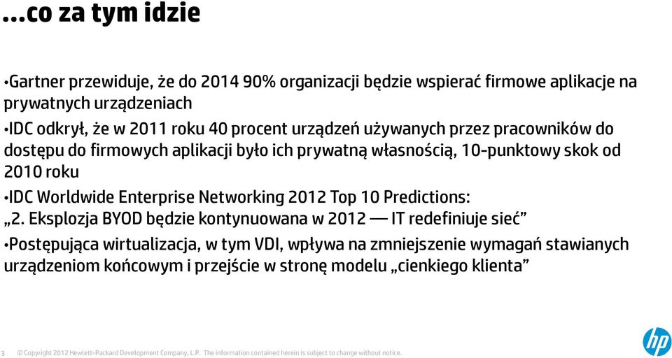 2010 roku IDC Worldwide Enterprise Networking 2012 Top 10 Predictions: 2.