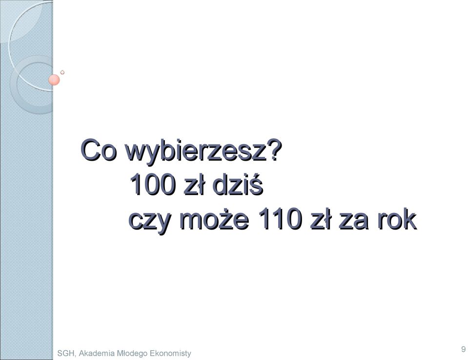 100 zł dziś