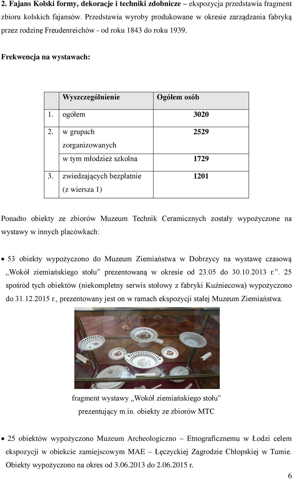 w grupach 2529 zorganizowanych w tym młodzież szkolna 1729 3.