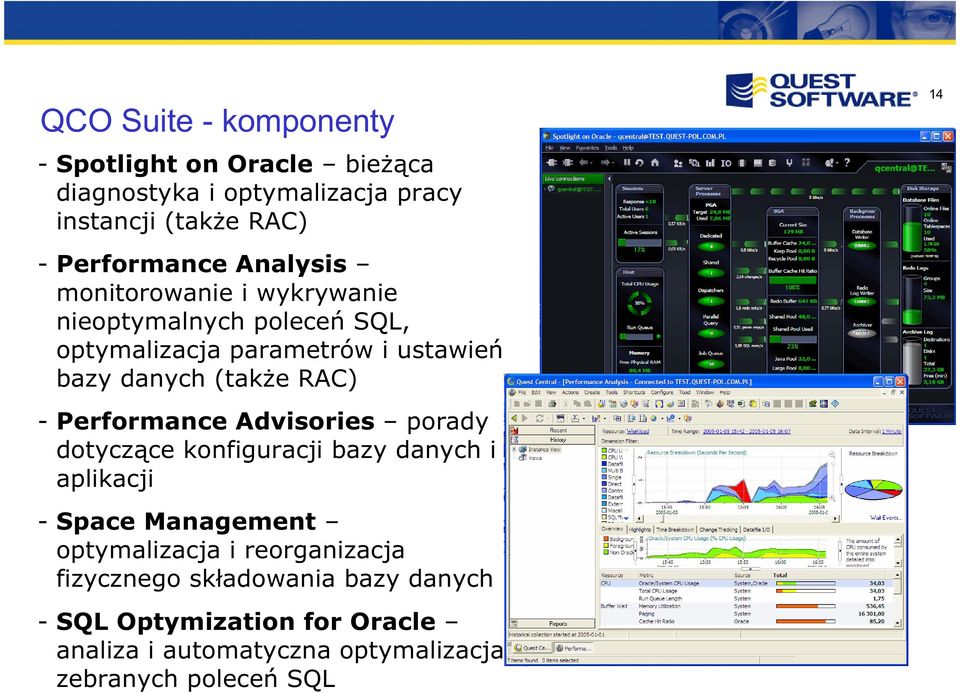 Performance Advisories porady dotyczące konfiguracji bazy danych i aplikacji - Space Management optymalizacja i reorganizacja