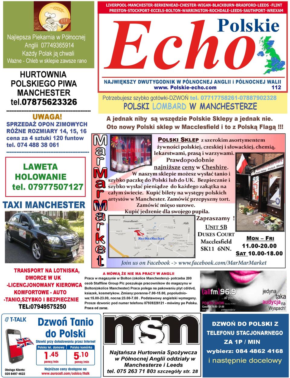 074 488 38 061 ------------------------------------------------- Echo 9 Polskie THE BIGGEST NEWSPAPER FOR POLISH PEOPLE NAJWIĘKSZY DWUTYGODNIK W PÓŁNOCNEJ ANGLII i PÓŁNOCNEJ WALII www. Polskie-echo.