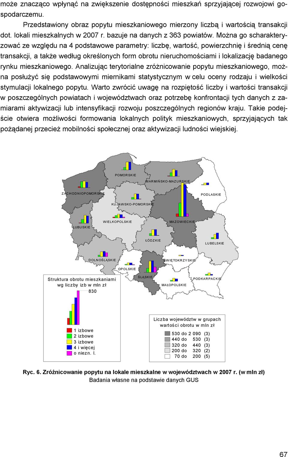 Można go scharakteryzować ze względu na 4 podstawowe parametry: liczbę, wartość, powierzchnię i średnią cenę transakcji, a także według określonych form obrotu nieruchomościami i lokalizację badanego