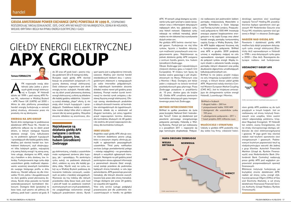 swoją działalność jako jedna z pierwszych giełd energii elektrycznej w Europie. W Holandii działa od 1999 r. pod nazwą APX Power NL, natomiast w Wielkiej Brytanii APX Power UK (UKPX) od 2000 r.