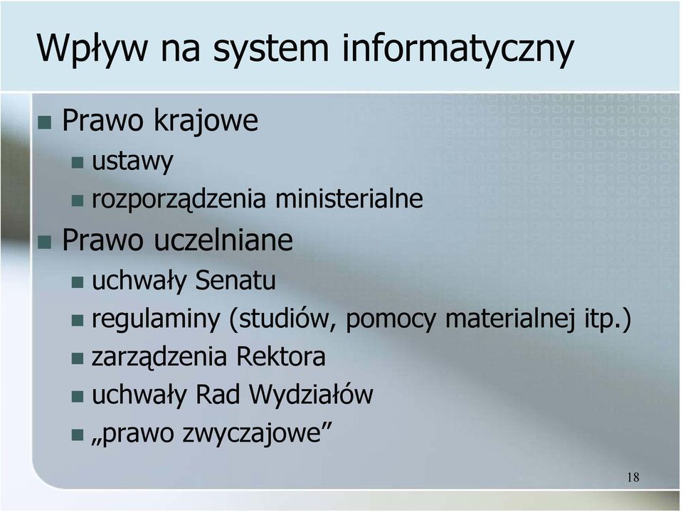 Senatu regulaminy (studiów, pomocy materialnej itp.