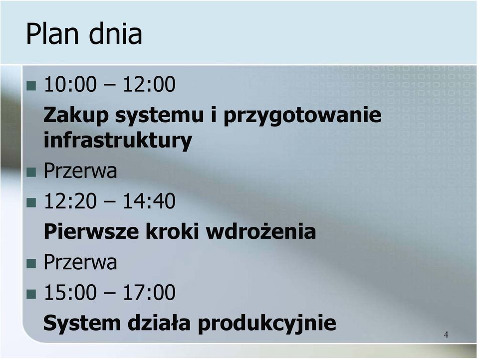 12:20 14:40 Pierwsze kroki wdrożenia