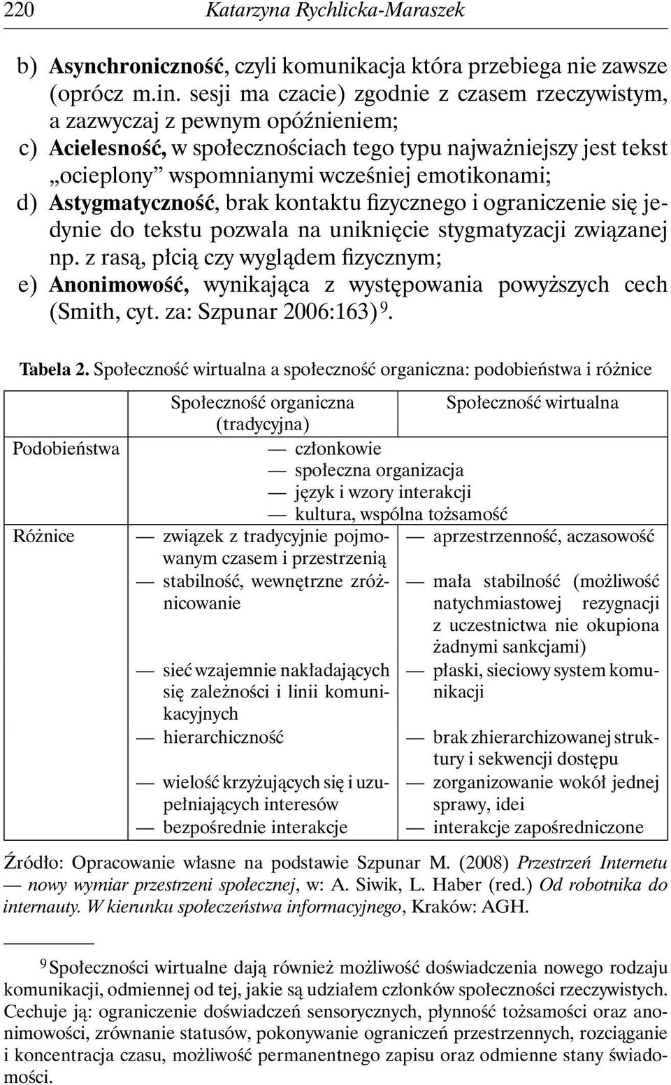 Astygmatyczność, brak kontaktu fizycznego i ograniczenie się jedynie do tekstu pozwala na uniknięcie stygmatyzacji związanej np.