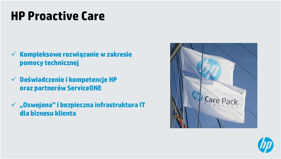 kompetencje HP oraz partnerów ServiceONE