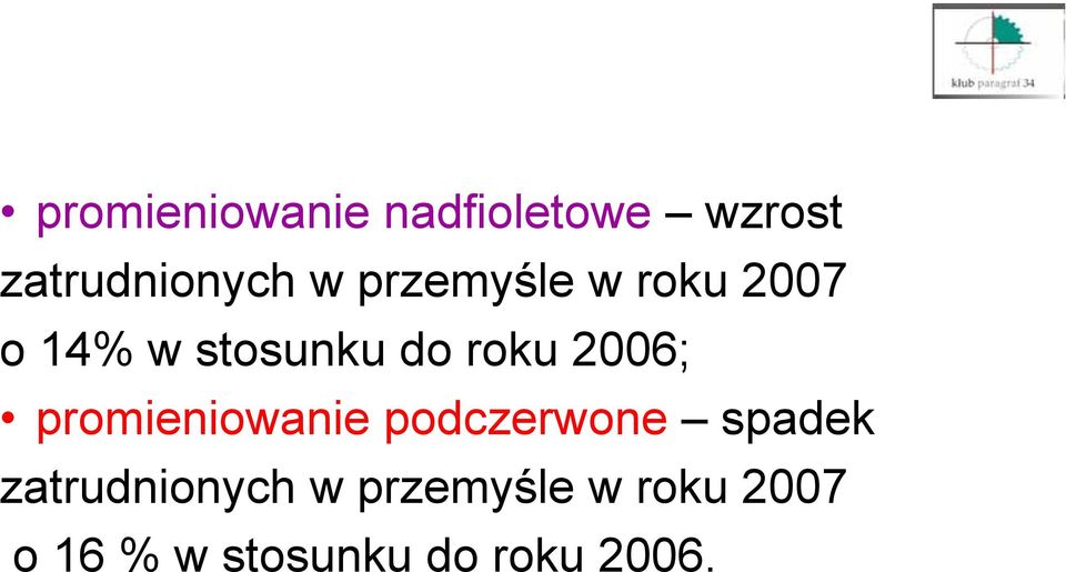 2006; promieniowanie podczerwone spadek