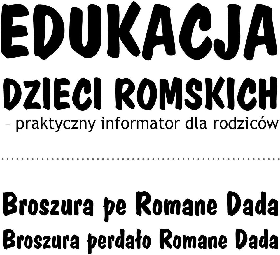 rodziców Broszura pe Romane