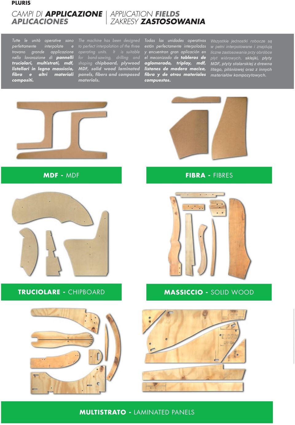 It is suitable for band-sawing, drilling and shaping chipboard, plywood MDF, solid wood laminated panels, fibers and composed materials.