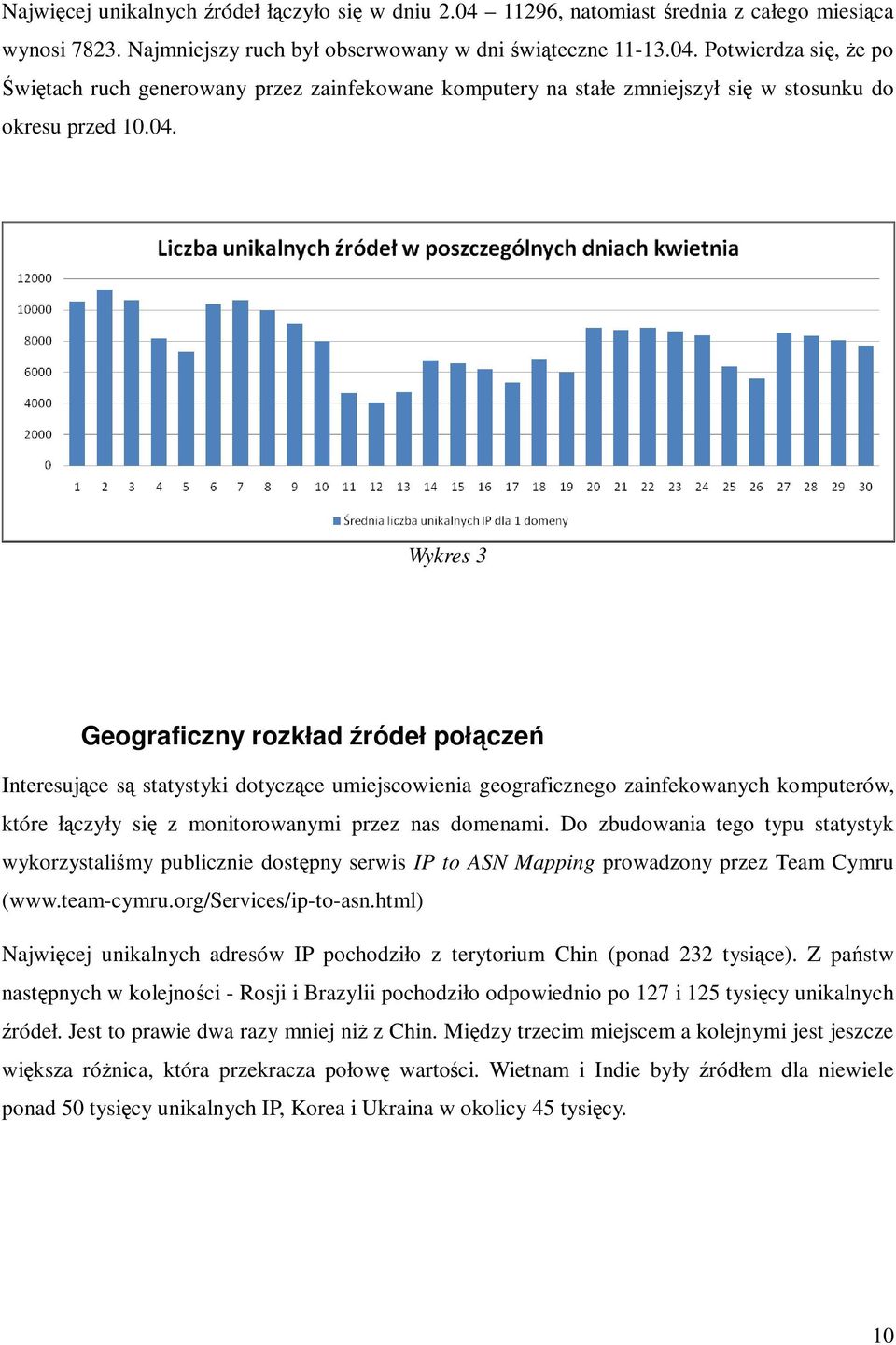 Do zbudowania tego typu statystyk wykorzystaliśmy publicznie dostępny serwis IP to ASN Mapping prowadzony przez Team Cymru (www.team-cymru.org/services/ip-to-asn.