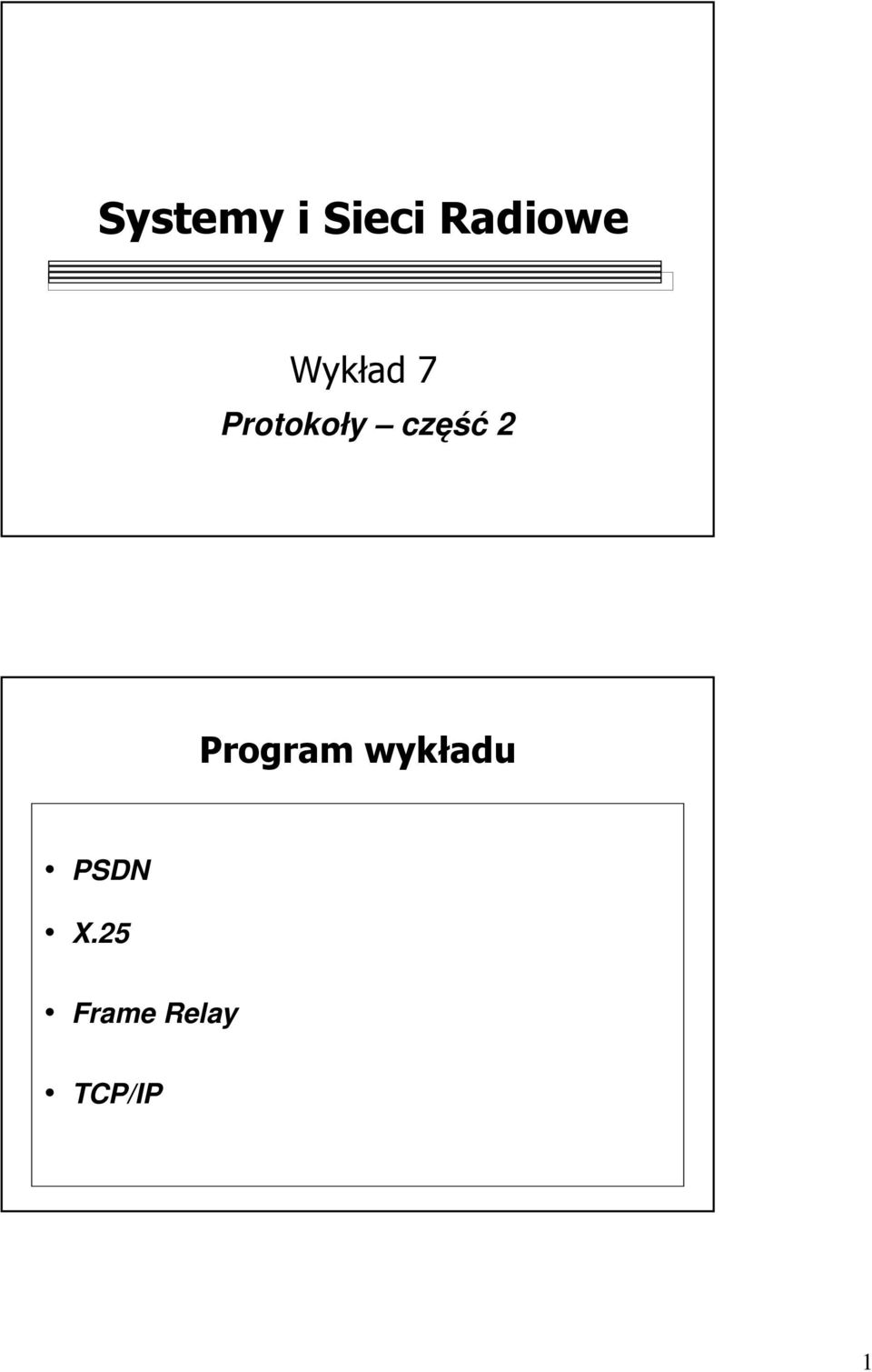 2 Program wykładu PSDN X.