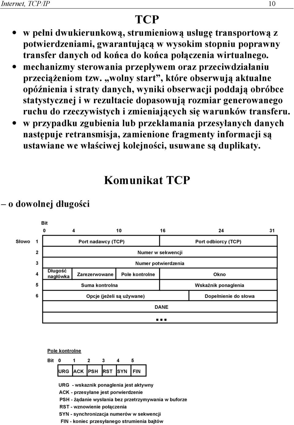 wolny start, które obserwują aktualne opóźnienia i straty danych, wyniki obserwacji poddają obróbce statystycznej i w rezultacie dopasowują rozmiar generowanego ruchu do rzeczywistych i zmieniających