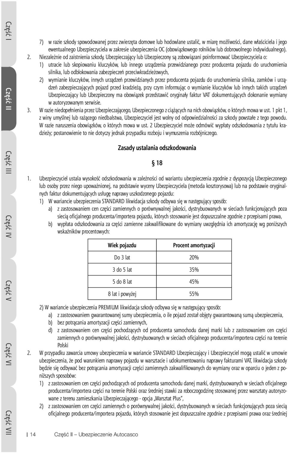 Niezależnie od zaistnienia szkody, Ubezpieczający lub Ubezpieczony są zobowiązani poinformować Ubezpieczyciela o: 1) utracie lub skopiowaniu kluczyków, lub innego urządzenia przewidzianego przez