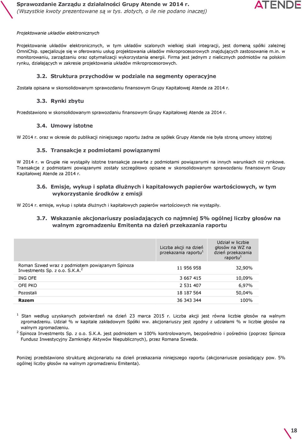 Firma jest jednym z nielicznych podmiotów na polskim rynku, działających w zakresie projektowania układów mikroprocesorowych. 3.2.