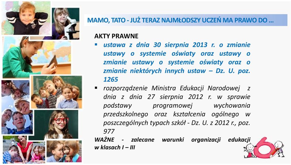 U. poz. 1265 rozporządzenie Ministra Edukacji Narodowej z dnia z dnia 27 sierpnia 2012 r.