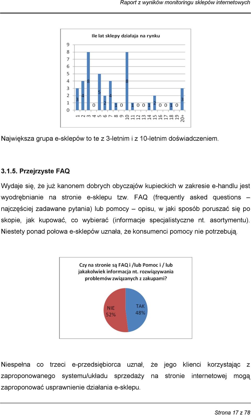 FAQ (frequently asked questions najczęściej zadawane pytania) lub pomocy opisu, w jaki sposób poruszać się po skopie, jak kupować, co wybierać (informacje specjalistyczne