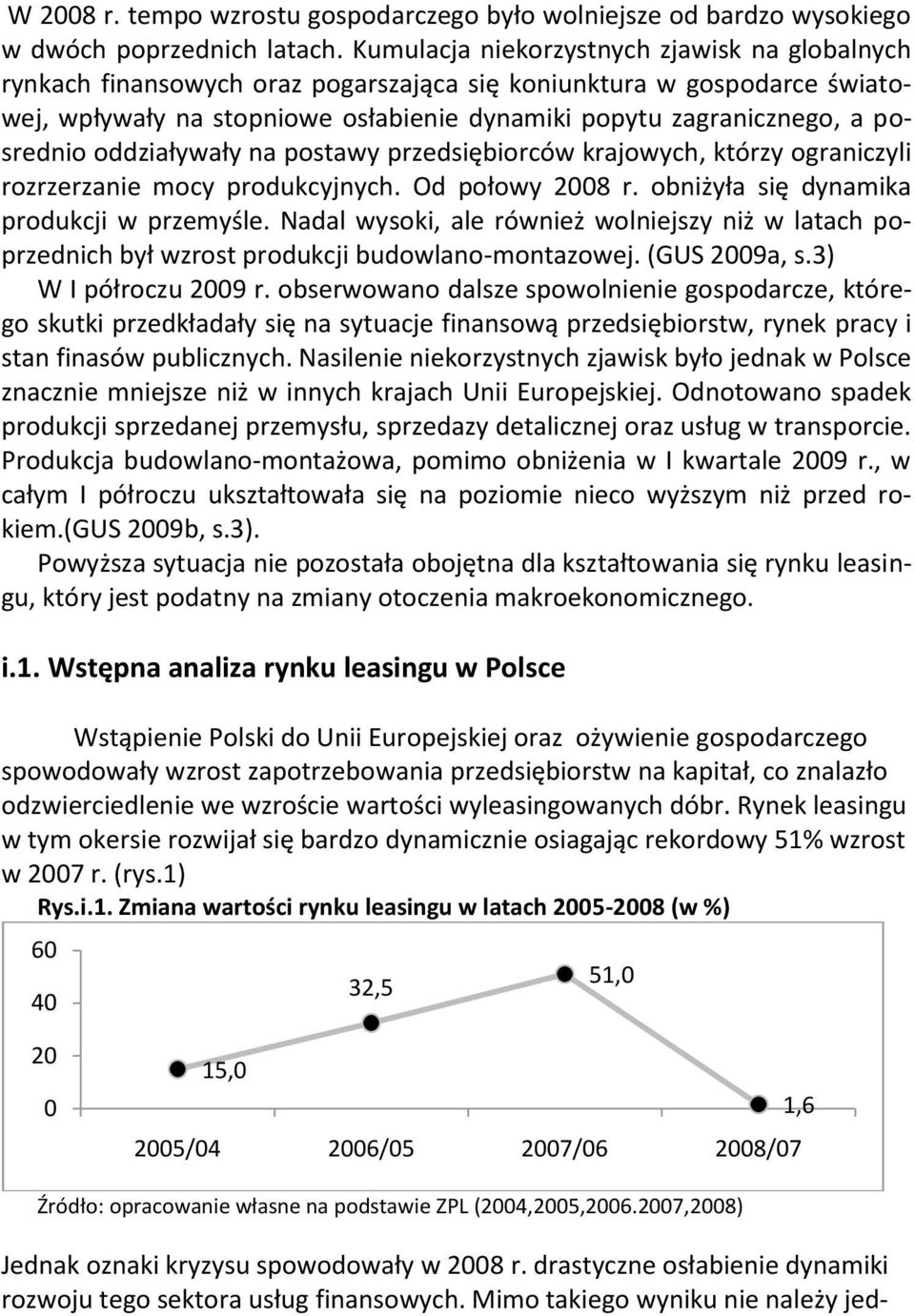 posrednio oddziaływały na postawy przedsiębiorców krajowych, którzy ograniczyli rozrzerzanie mocy produkcyjnych. Od połowy 2008 r. obniżyła się dynamika produkcji w przemyśle.