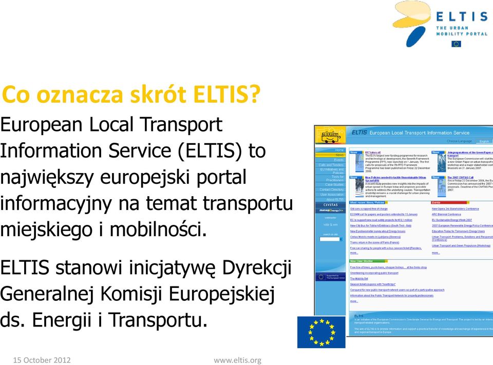 europejski portal informacyjny na temat transportu miejskiego i