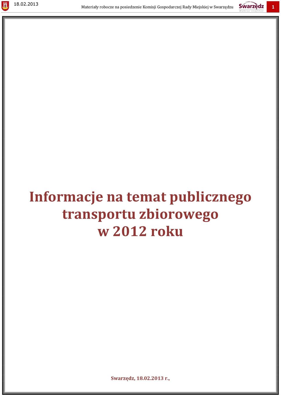 Informacje na temat publicznego transportu