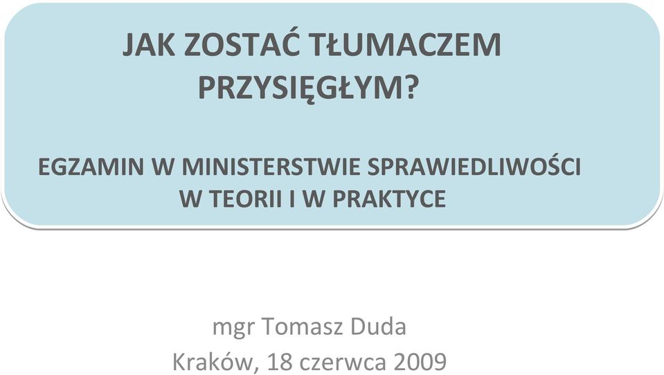 SPRAWIEDLIWOŚCI W TEORII I W