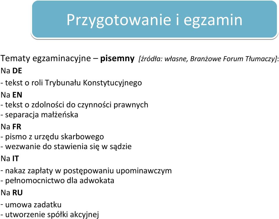 małżeńska Na FR - pismo z urzędu skarbowego - wezwanie do stawienia się w sądzie Na IT - nakaz zapłaty w