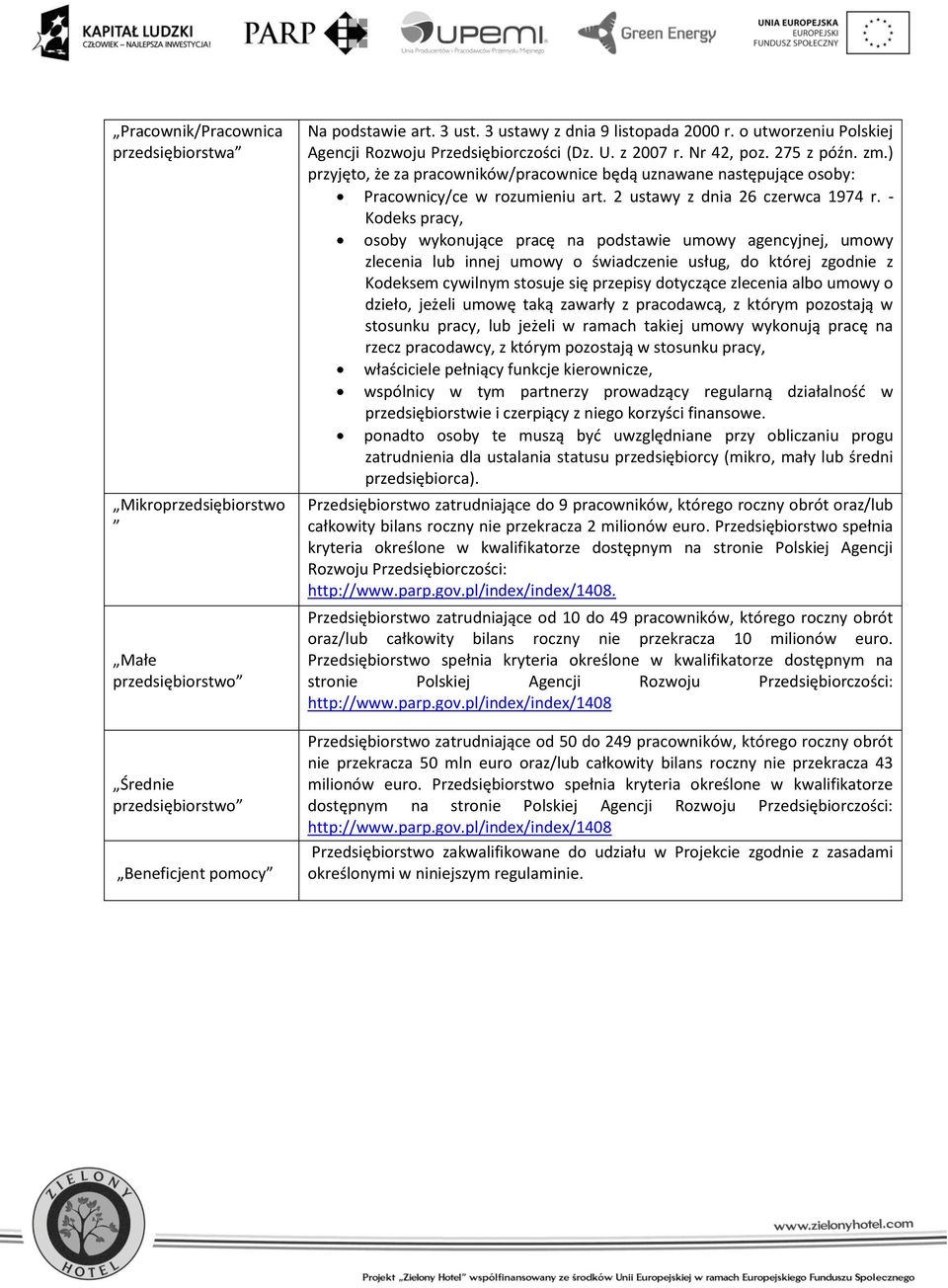 ) przyjęto, że za pracowników/pracownice będą uznawane następujące osoby: Pracownicy/ce w rozumieniu art. 2 ustawy z dnia 26 czerwca 1974 r.