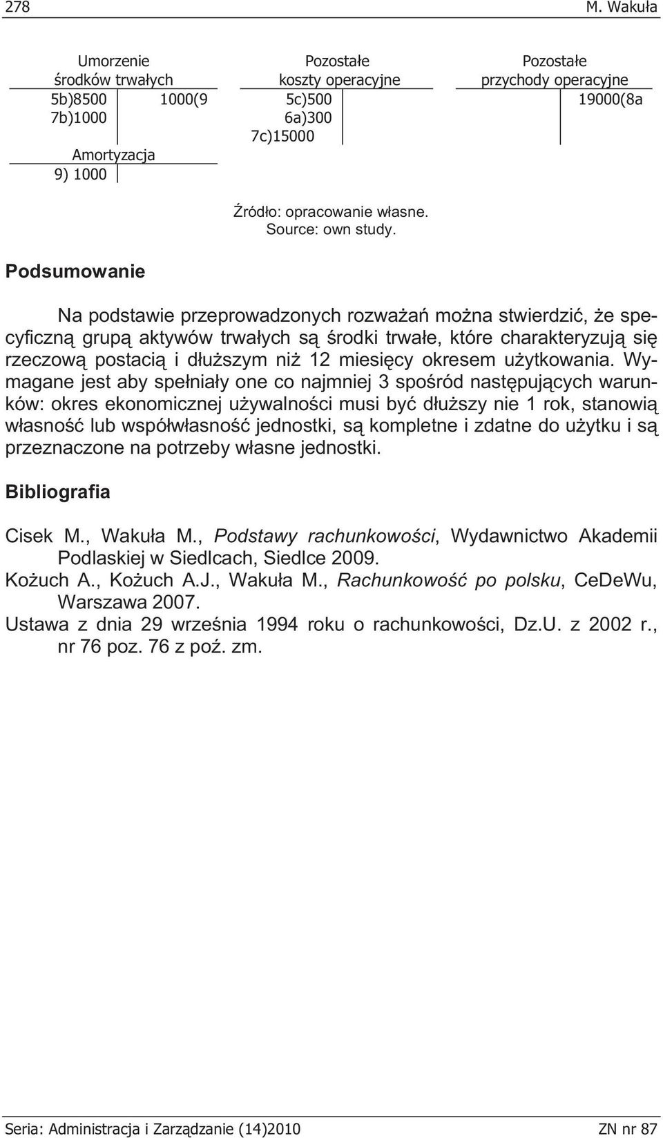 Na podstawie przeprowadzonych rozwa a mo na stwierdzi, e specyficzn grup aktywów trwa ych s rodki trwa e, które charakteryzuj si rzeczow postaci i d u szym ni 12 miesi cy okresem u ytkowania.