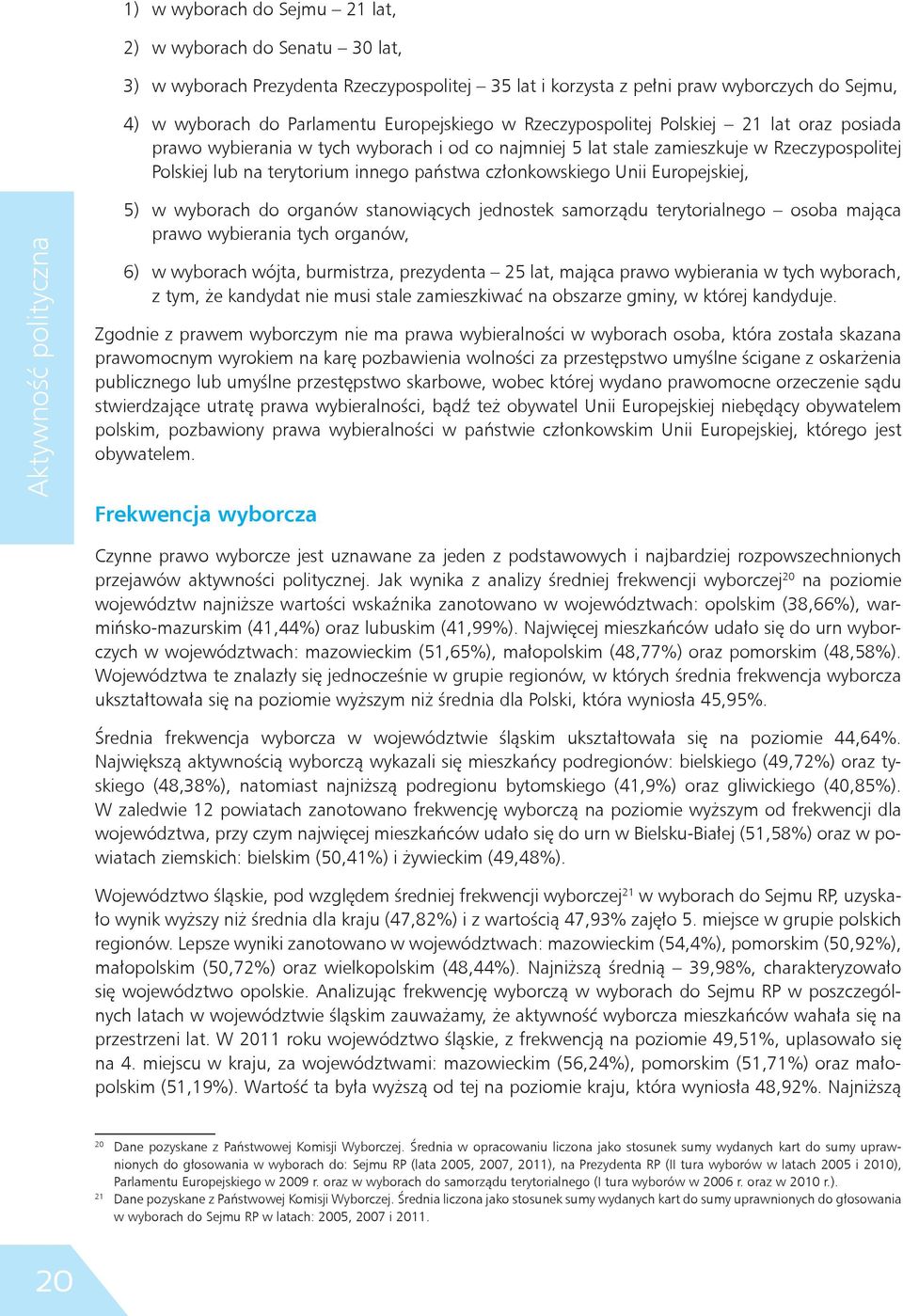 Unii Europejskiej, Aktywność polityczna 5) w wyborach do organów stanowiących jednostek samorządu terytorialnego osoba mająca prawo wybierania tych organów, 6) w wyborach wójta, burmistrza,