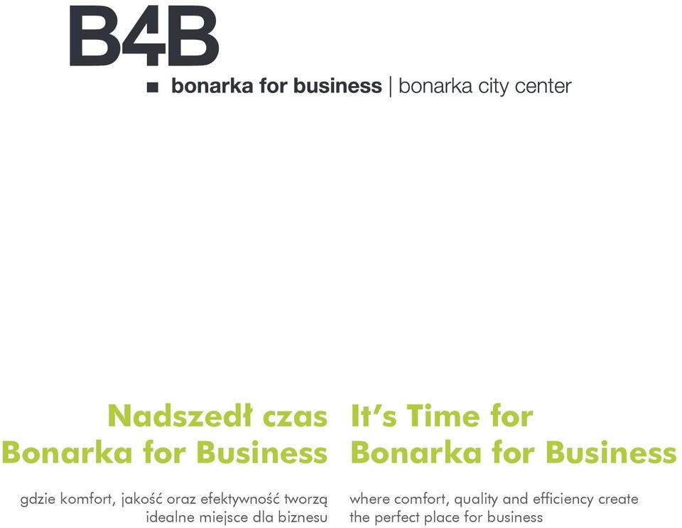 biznesu It s Time for Bonarka for Business where